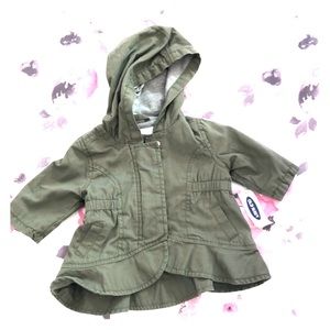 0-3 months old navy army green coat